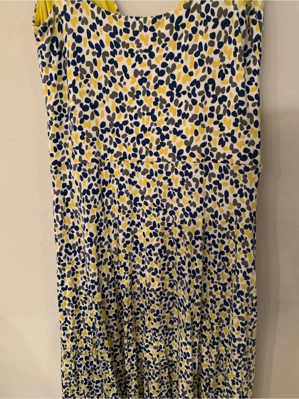 Boden Yellow & Blue Floral Wrap-Effect Midi Sun Dress UK10/US 6 no flaw - Picture 6 of 7